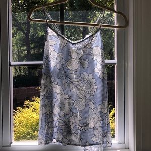 Lacy Back Tie Up Tank Top